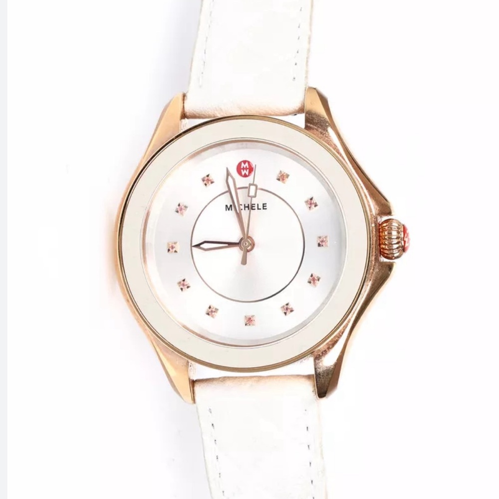 Michele  Cape Topaz Rose Gold Taupe Women's Watch, box included